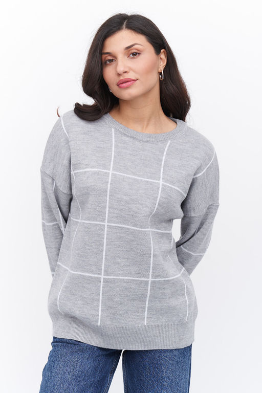 Джемпер В 2008/серо-белый - Злата Стиль фото 5