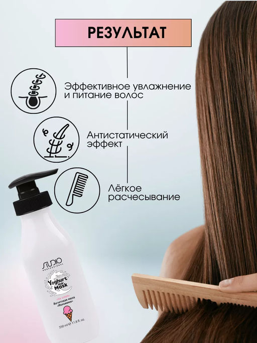 Маска йогуртовая для волос Мороженое, 350 мл, Studio - Kapous professional фото 3