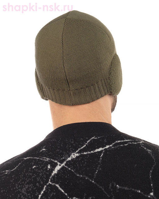 HELM Шапка с ушками мужская (57-59)