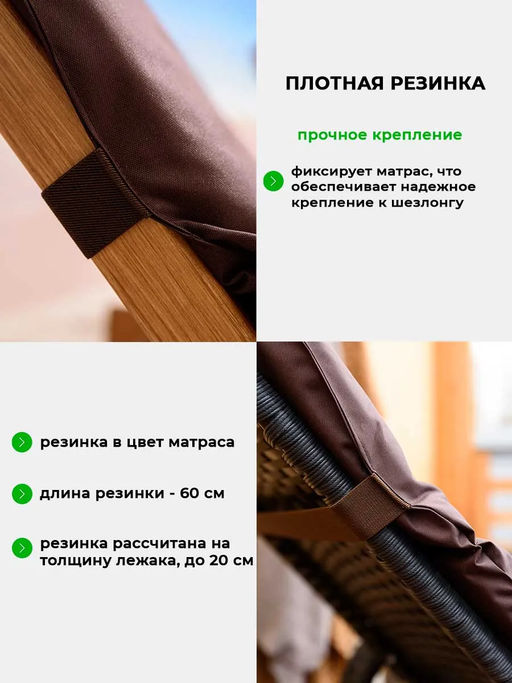 Матрас для шезлонга, лежака 60х190 сегментный SZO, Oxford 600D, поролон, пенополиуретан, непромокаемый Bio-Line  фото 40