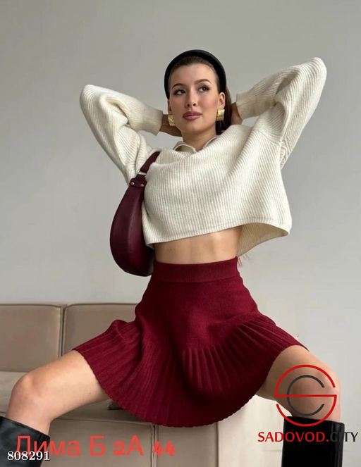 Юбка женская вязанная на резинке - Bruno фото 4