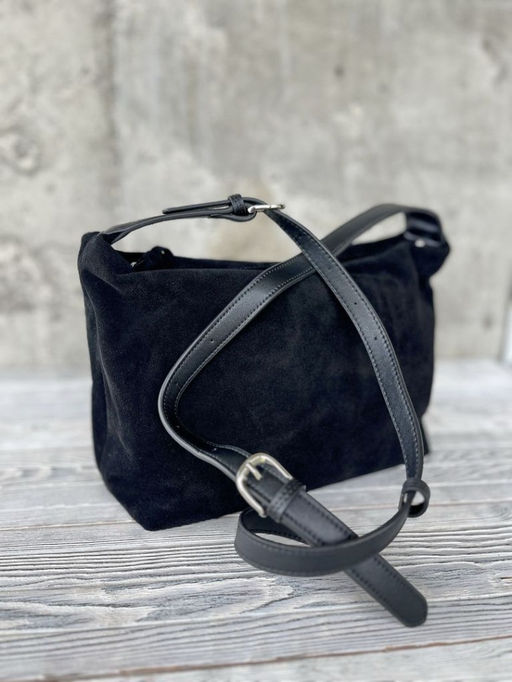 Женская замшевая сумка 8128-8 Черный