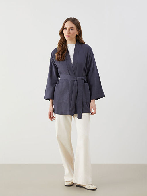 ?al Yaka Oversize M?slin Kad?n Kimono