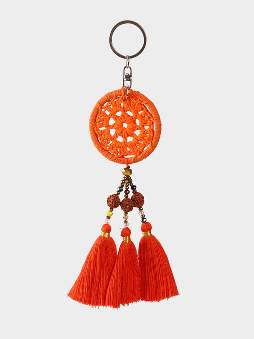 Брелок "Ловец снов" 19 см, цв. оранжевый
