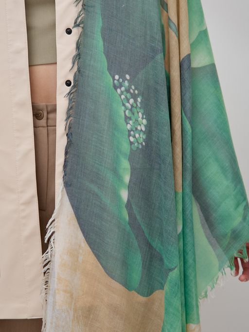 Большой, красивый палантин. Рисунок на полотно наносится вручную - Tantino фото 4