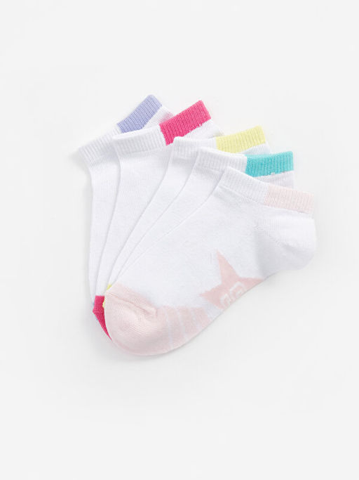 Desenli K?z ?ocuk Patik ?orap 5li