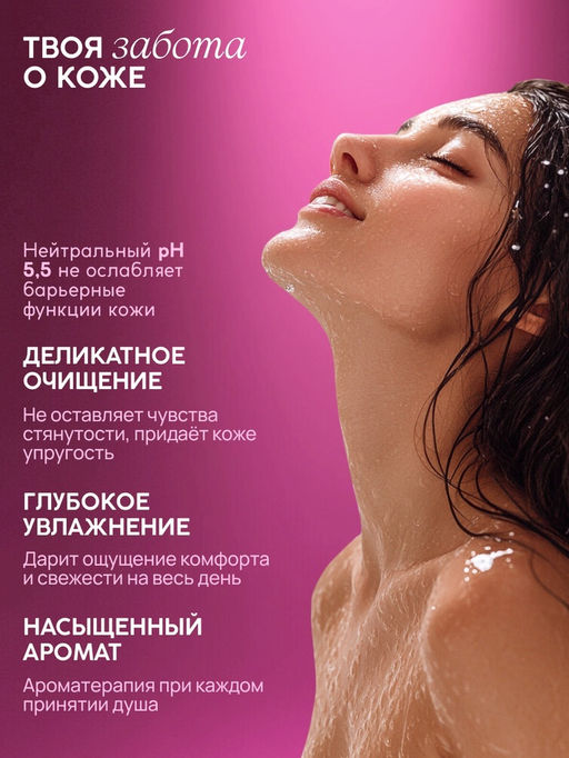 Гель для душа женский, парфюмированный Cherry Smoke, 1000 мл, ULAB - URAL LAB фото 5