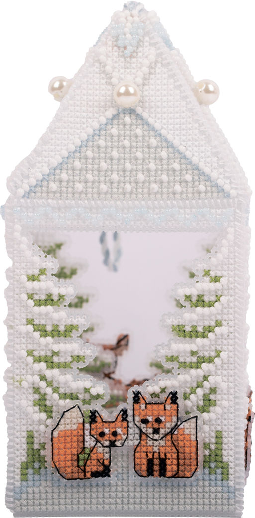 Набор для вышивания PANNA Новогодняя игрушка IG-7267 Лесной фонарь 7 х 15.5 см