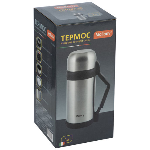 Термос Mallony SF-1000А 1 л нерж.ст., шир.горло 073006