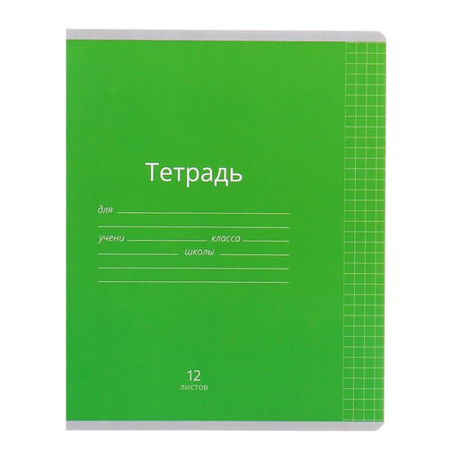 Комплект тетрадей из 10 штук, 12 листов в клетку Calligrata Однотонная Классика яркая, обложка мелованная бумага, ВД-лак, блок офсет  фото 6