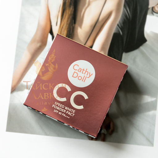 CC-Пудра Компактная Матирующая Speed White SPF40 Pa+++ (24 Средний Беж) CATHY DOLL, 12 гр  фото 2