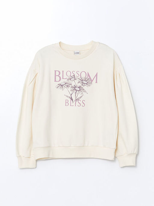 Bisiklet Yaka K?z ?ocuk Sweatshirt ve Tayt