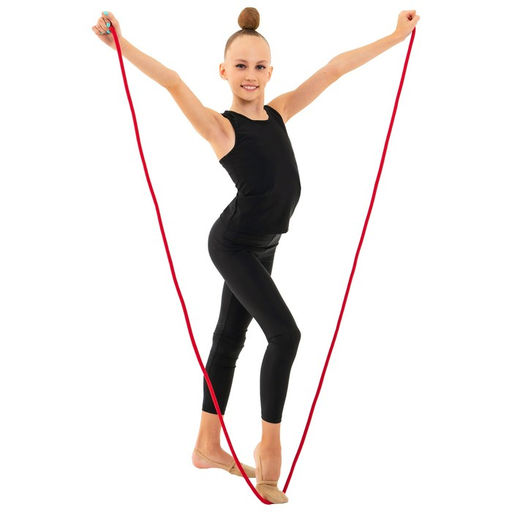 Скакалка гимнастическая Grace Dance, 3 м, цвет красный  фото 4