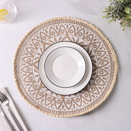 Цена за 12 шт. Салфетка сервировочная Доляна Милли, d=38 см, цвет белый  фото 2