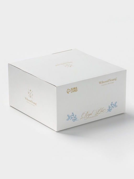 Чайная пара WY Royal blue, фарфор, 220 мл, голубая