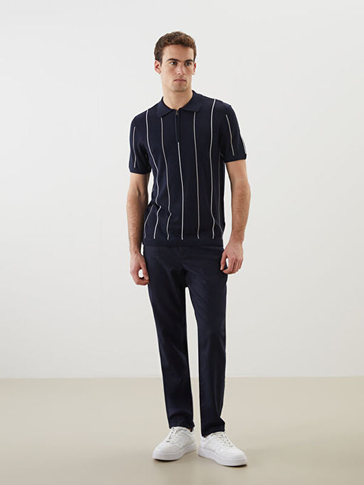 Polo Yaka K?sa Kollu Erkek Triko Kazak