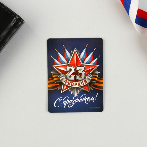 Цена за 2 шт. Магнит и брелок «23 Февраля»