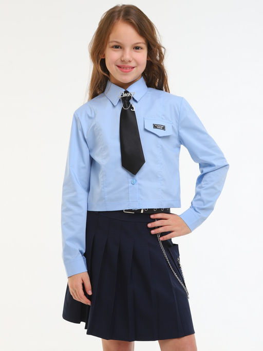 Рубашка для девочек - Синий мир фото 7