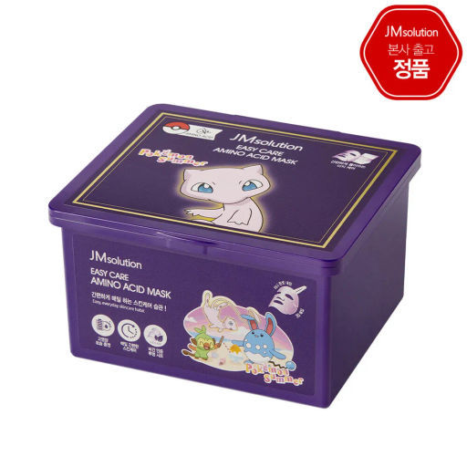 Набор ежедневных тканевых масок с аминокислотами JMSOLUTION Easy Care Amino Acid Mask Pokemon Summer, 350ml 30pcs