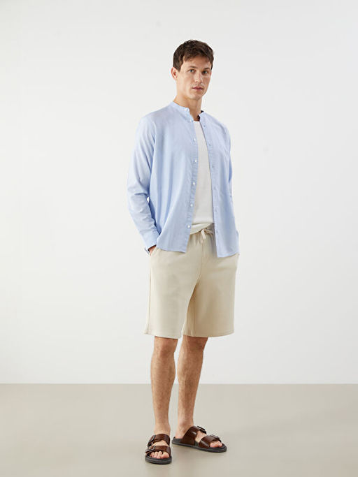 Rahat Kal?p Hakim Yaka Uzun Kollu Erkek G?mlek