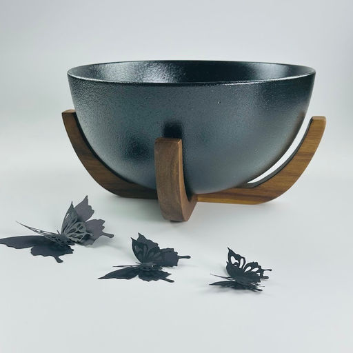 235-049 Салатник 18х9,5см на подставке BLACKWOOD в под.уп.(х12)Фарфор