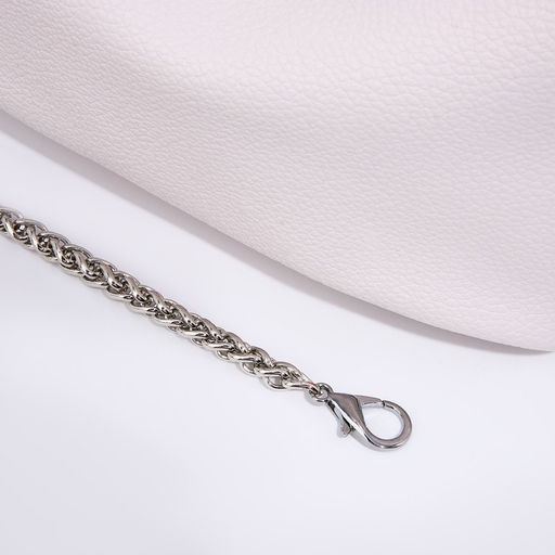 Сумка-багет на молнии, цепочка, цвет белый - Simaland фото 7