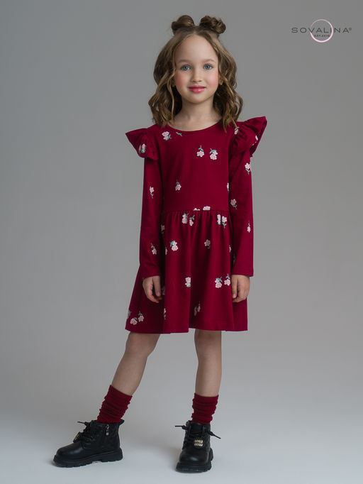 Платье Фея лютики бордо - Sovalina фото 3