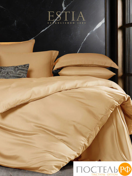 Простыня на резинке Estia ОРНЕЛЛА тенсель беж.  фото 8
