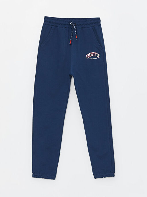 Beli Lastikli Bask?l? Erkek ?ocuk Jogger E?ofman Alt?