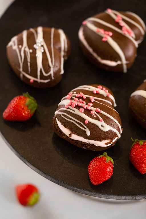 Форма силиконовая S-CHIEF для пирожных SPC-0300 29.9 x 17.5 x 3.5 см сердца- 8 ячеек фото 4