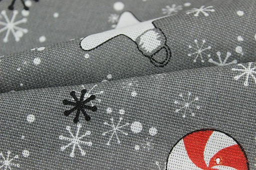 Рогожка Елочные игрушки цв.серый, СОРТ2, ш.1.5м, хлопок-100%, 165гр/м.кв - Купава фото 7