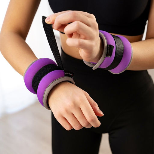 Утяжелители неопреновые ONLYTOP, 2 шт. × 0.25 кг, цвет фиолетовый