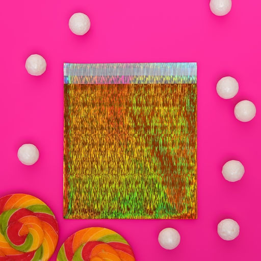 Цена за 50 шт. Пакет подарочный голографический с липкой лентой, «Звездное небо», 10×10+2 см