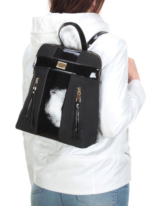 L22473 BLACK Сумка-рюкзак (искусственная кожа) - Фабричный китай фото 4