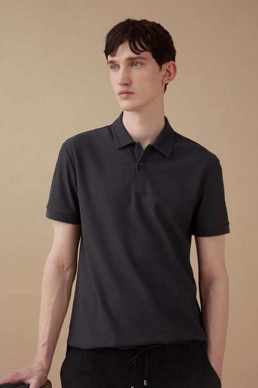 Modern Fit Basic Duz K?sa Kollu Polo Tisort - Defacto фото 2