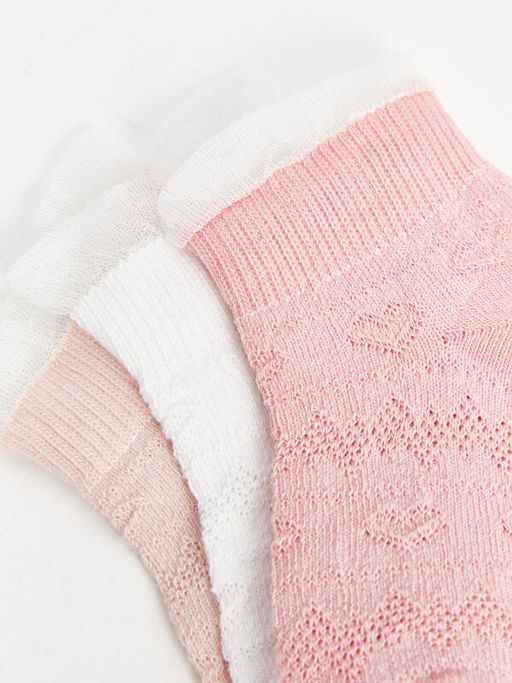 Kendinden Desenli K?z Bebek Patik ?orap 3l? - Waikiki фото 3