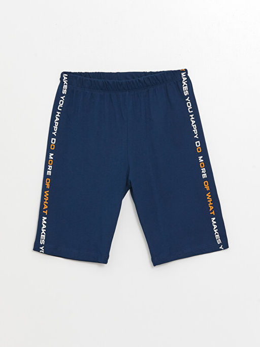 Beli Lastikli Bask?l? Erkek ?ocuk Pijama ?ort - Waikiki фото 2