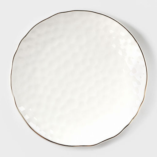 Чайная пара керамическая Роскошь, 3 предмета: кружка 200 мл, блюдце d=15 см, ложка h=13 см, цвет белый - Simaland фото 3