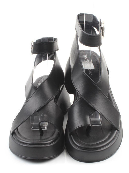 08-XT148-011 BLACK Босоножки женские (натуральная кожа) - Фабричный китай фото 10