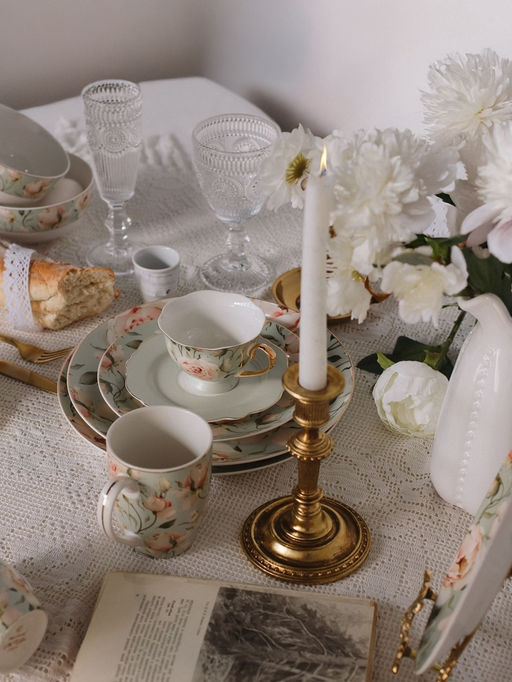 Кружка WY Pink Ohara, 350 мл, фарфор, зелёная