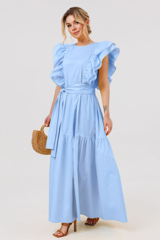 Платье AmberA 1096-2 голубой