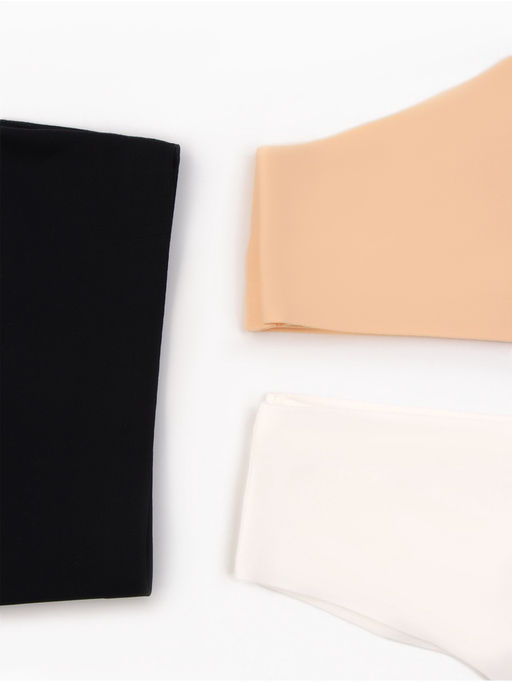 Наб бесшов трусов (3шт) жен слипы MINAKU 90%нейл/10%спанд/ласт-ца100%хл бел/беж/черн р.S