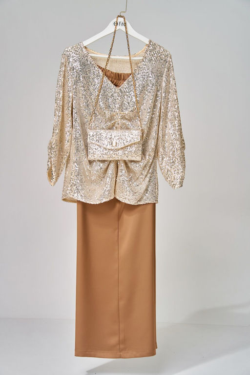 Костюм FITA 4152 золотисто-бежевый - Mira fashion фото 3