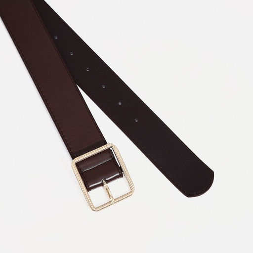Ремень женский, ширина 4 см, пряжка металл, цвет коричневый - Simaland фото 2