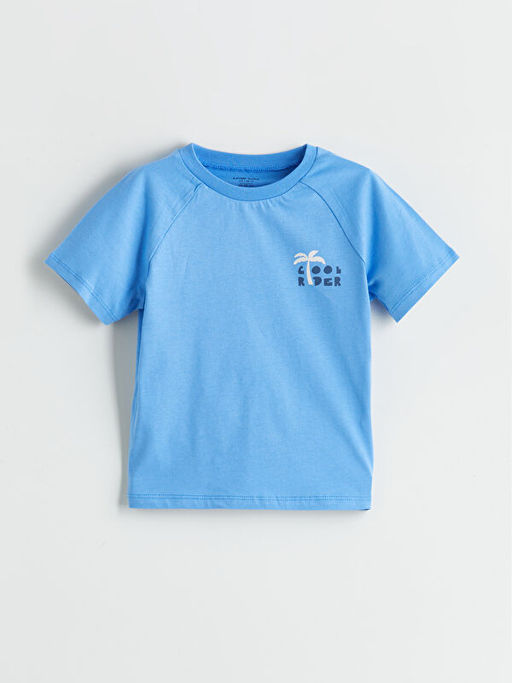 Bask?l? Erkek Bebek Ti??rt ve ?ort 2li