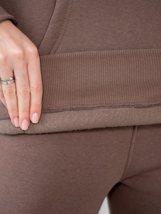 теплый Костюм футер 3-х нитка НАЧЕС коричневый - Binita фото 9