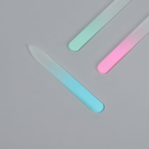 Цена за 6 шт. Пилка стеклянная для ногтей, 9 см, в чехле, МИКС