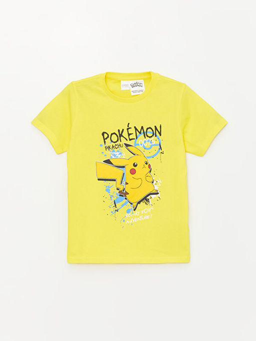 Bisiklet Yaka Pikachu Bask?l? K?sa Kollu Erkek ?ocuk ?ortlu Pijama Tak?m? - Waikiki фото 2