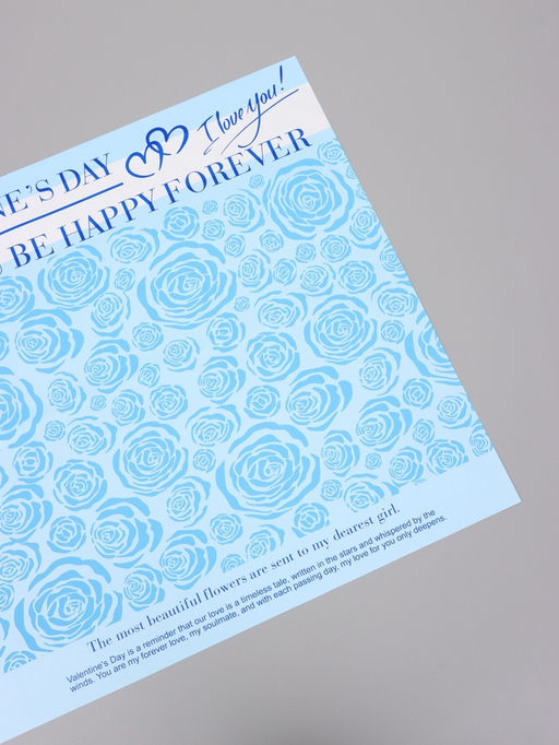 Цена за 20 шт. Пленка флористическая для цветов, «Цветы», голубая, 57×57 см