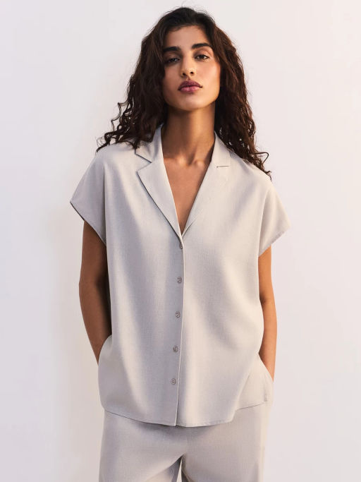 Льняная блуза с отложным воротником ZR2605012003-36 / Zarina